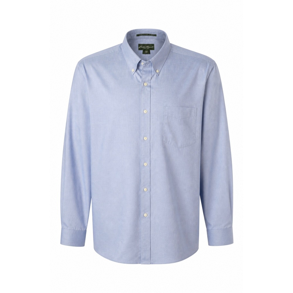 Eddie Bauer Mens TXXL Light Blue Wrinkle Resistant Relaxed Fit Button Down Shirt